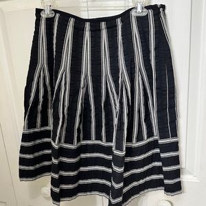 Talbots | Navy and White A-line Skirt